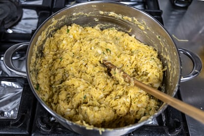 Bacalao a Bras antes de ser servido