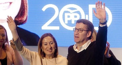 Ana Pastor y Alberto Núñez Feijoo, en Vigo.