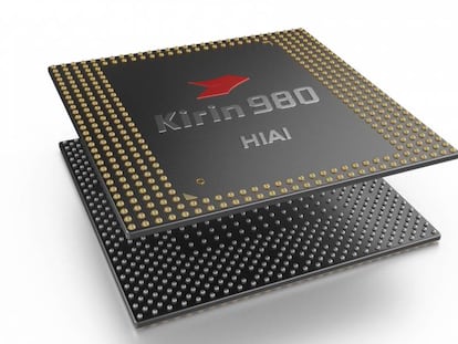 Microprocesador Kirin 980 de Huawei.