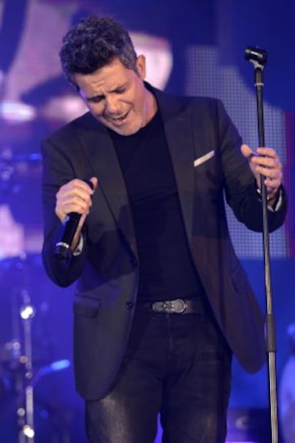 Alejandro Sanz, en la gala en Tenerife.