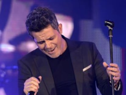 Alejandro Sanz, en la gala en Tenerife.