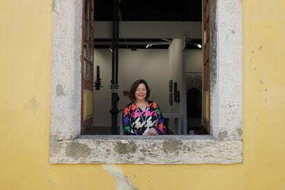 La directora de Arco, Maribel López, en la Cordoaria Nacional, en Lisboa.