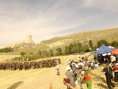 Un momento del rodaje de la batalla entre el Tercio español y las tropas francesas en Uclés (Cuenca).