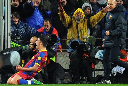 El asturiano marca el tercero y el cuarto en la segunda parte del encuentro. Olvidadas las tensiones de la primera, el Barcelona se exhibe y domina de principio a fin al equipo de Mourinho.