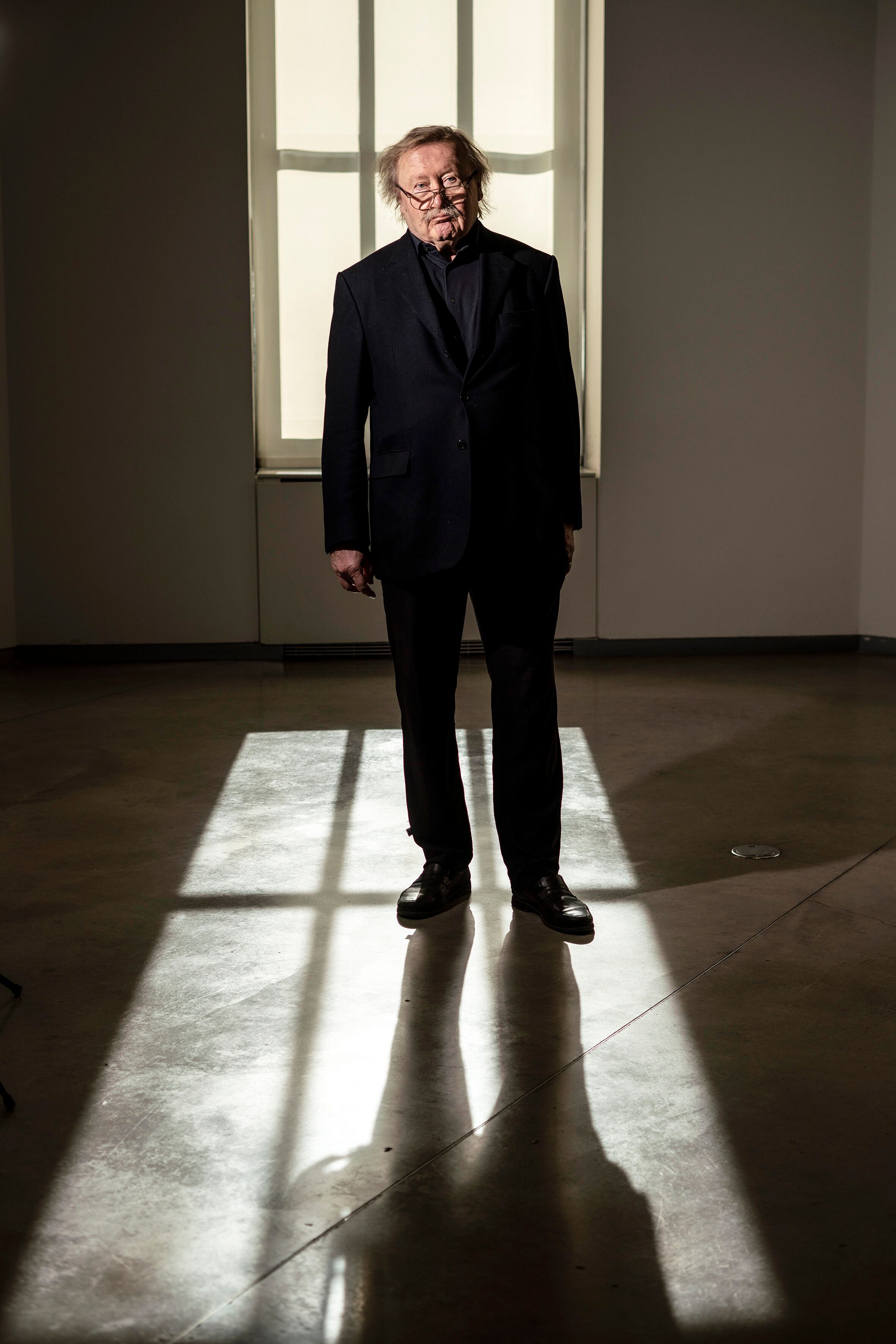 Peter Sloterdijk, filosofo, fotografiado en el Espacio Telefónica, de Madrid, el jueves. 