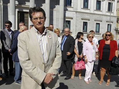 El alcalde de Lorca, Francisco Jódar, el pasado día 13, cuando el Congreso debatió el Plan Lorca