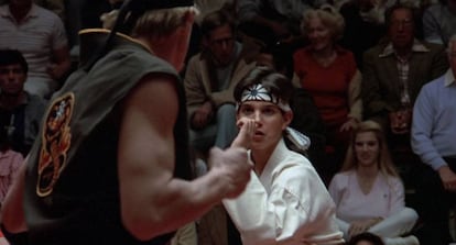 William Zabka y Ralph Macchio en &#039;Karate Kid&#039;.