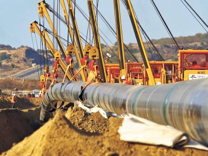Obras del gasoducto Trans Adriatic Pipeline, en el que participa Técnicas Reunidas.