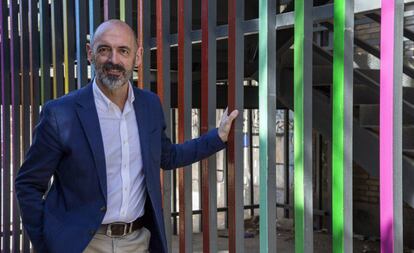 Joaquín Goyache, en la Facultad de Bellas Artes.