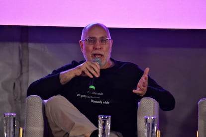 Guillermo Arriaga en el Hay Festival 2023 en Querétaro el 9 de septiembre.