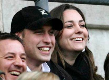 El príncipe William y su novia, Kate Middleton, este año.