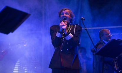 Emir Kusturica durante su actuación en Madrid este martes.