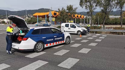 Un control de tráfico de los Mossos d'esquadra, en una imagen de archivo.