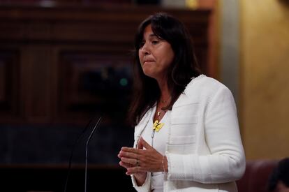 La diputada de Junts per Cataluña Laura Borrás, en el pleno del Congreso de este miércoles.