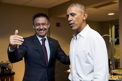 Bartomeu y Obama en el FedEX Field