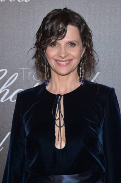 Juliette Binoche, anoche en la fiesta de Chopard en Cannes.