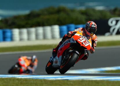 Marc M&aacute;rquez, en el circuito de Phillip Island. 