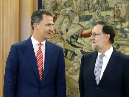  El rey Felipe VI junto a Mariano Rajoy.