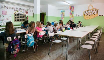 Alumnos de escuela concertada de Barcelona, en una imagen de archivo.