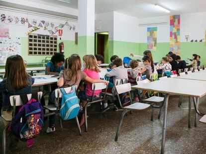 Alumnos de escuela concertada de Barcelona, en una imagen de archivo.