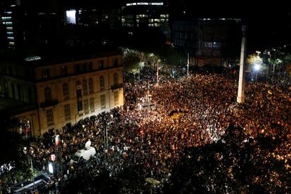 Una de las protestas en contra de la sentencia del procés.