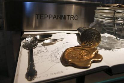 Vista d'algun dels productes que poden veure's a l'exposició de Ferran Adrià.