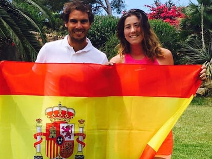 Nadal and Muguruza, in a Twitter photo.