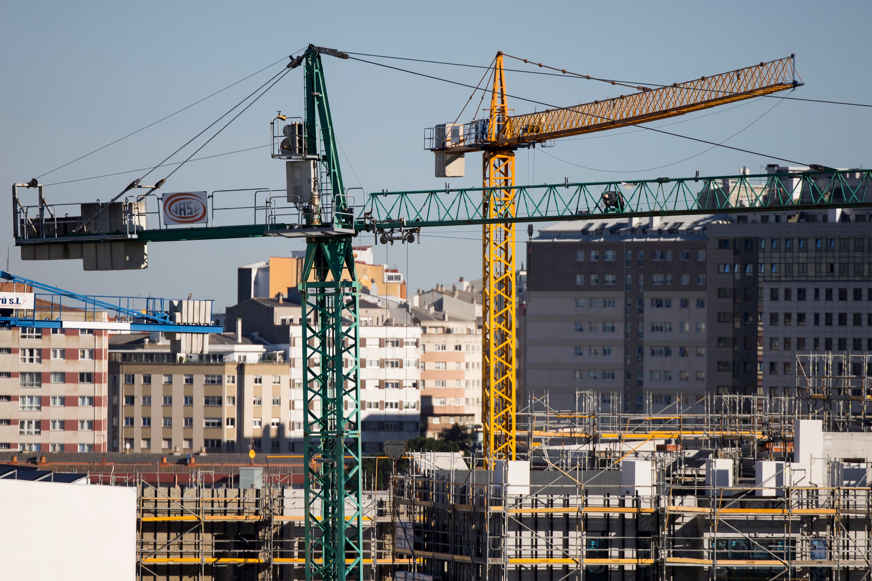 Construcción de edificios de viviendas en A Coruña. 