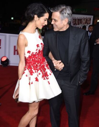 Amal Clooney y George Clooney.