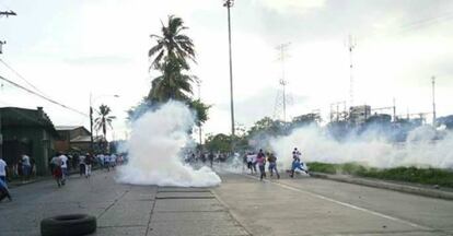 Protestas en Buenaventura, Colombia.