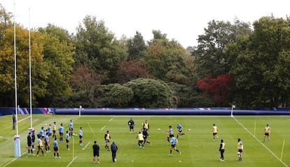 Argentina, este mi&eacute;rcoles, en las instalaciones de Pennyhill.