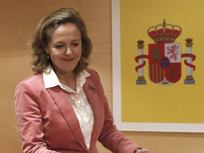 La ministra de Economía, Nadia Calviño, el pasado miércoles.