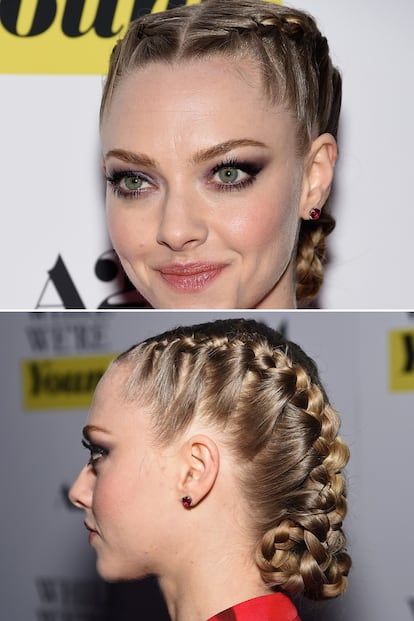 Amanda Seyfried y su apuesta por los recogidos trenzados.