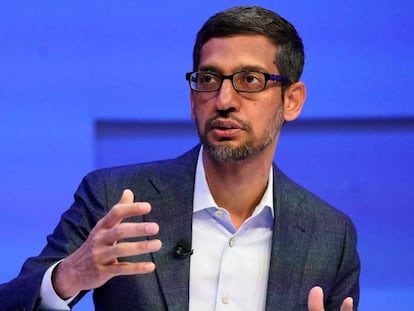 Sundar Pichai, CEO de Google y Alphabet, en el reciente foro de Davos.