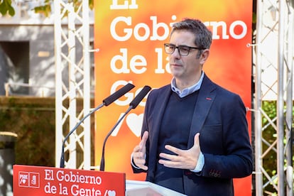 Félix Bolaños, ministro de la Presidencia, en un acto del PSOE.