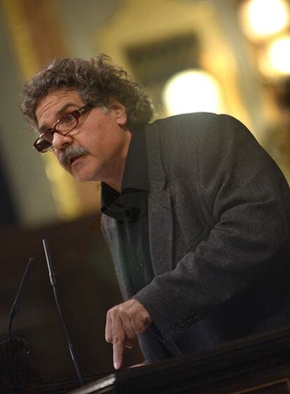 Joan Tardà, durante su intervención en el Congreso.