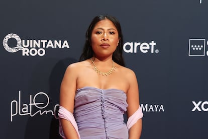 Yalitza Aparicio en los Premios Platino en Xcaret, el 20 de abril.