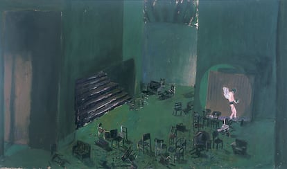 'Yo, como el ángel (1985), de Guillermo Kuitca, expuesta en el Malba.