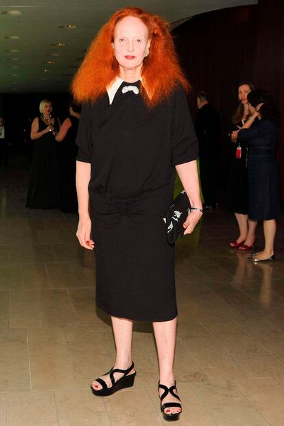 Fue modelo en los 60 y hoy es la directora creativa de Vogue USA. La melena pelirroja encrespada de Grace Coddington es digna de estudio.