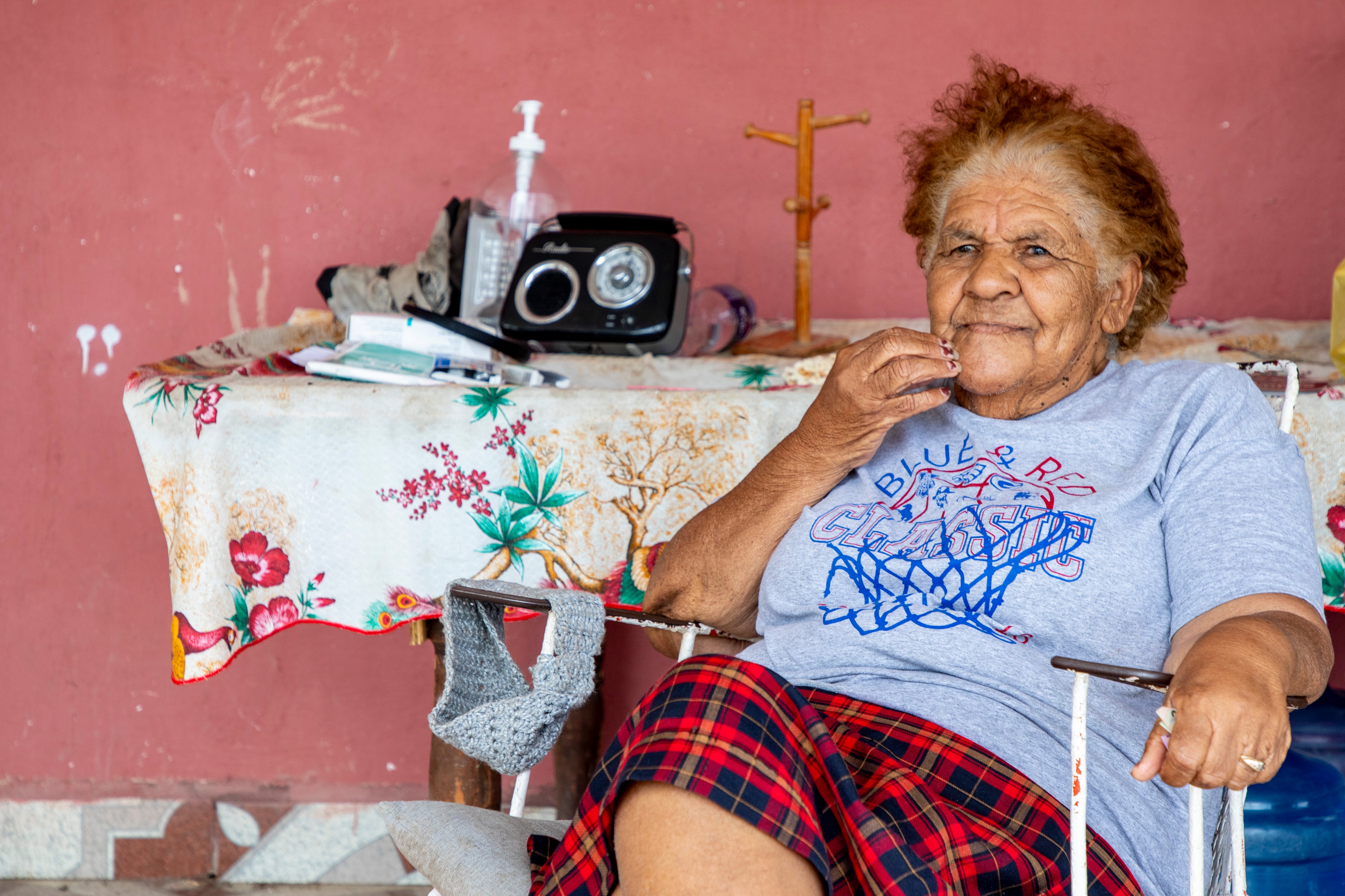 Zulema Vázquez en Melchor Múzquiz, Coahuila, el 15 de abril.