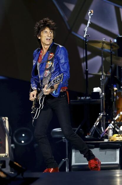 Ron Wood con su guitarra.