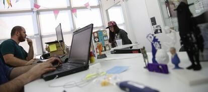 Un ordenador en una 'start-up' de EE UU.