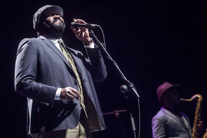 Gregory Porter durante su actuación en el festival de jazz de Cartagena en 2016.