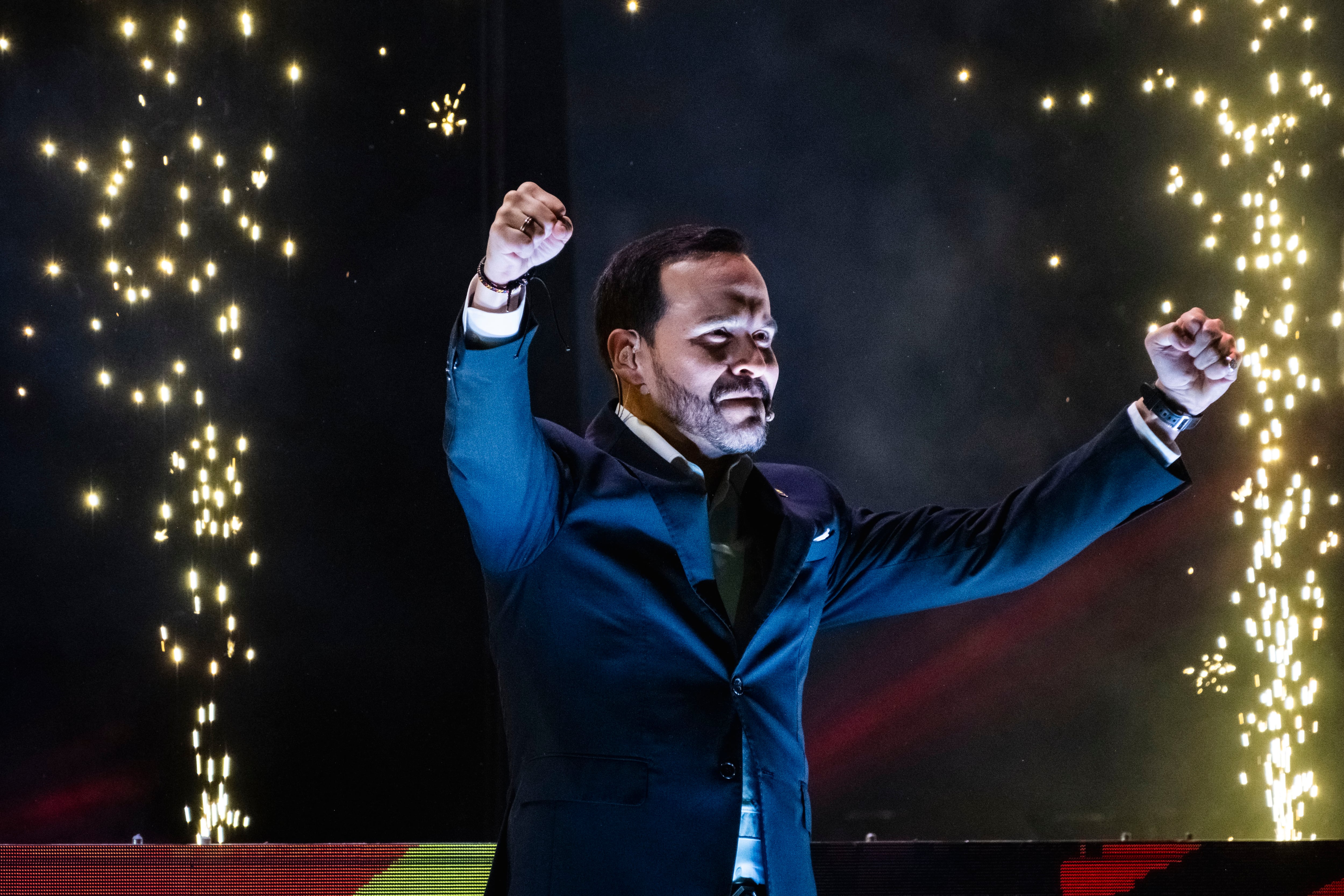 Abelardo de la Espriella, en un acto de campaña, en Cali.