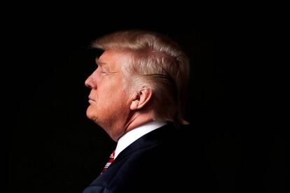 El president electe dels EUA, Donald Trump, durant una entrevista amb Reuters a Nova York el 17 de maig.