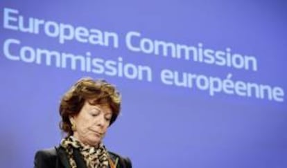 La comisaria europea de Agenda Digital, Neelie Kroes. EFE/Archivo