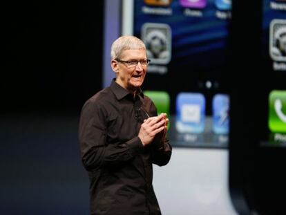 Tim Cook, consejero delegado de Apple, presenta el iPhone 5.