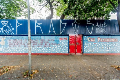 Um Centro de Educação Infantil (CEI) fechado, no bairro de Pinheiros, zona oeste de São Paulo.