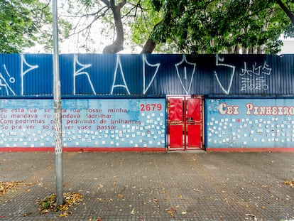 Um Centro de Educação Infantil (CEI) fechado, no bairro de Pinheiros, zona oeste de São Paulo.