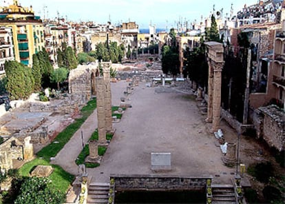 El foro romano de Tarragona, ayer.